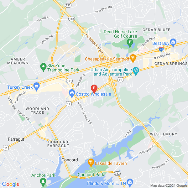 Iron24 location map: 10420 Kingston Pike Suite H, Knoxville, Tennessee